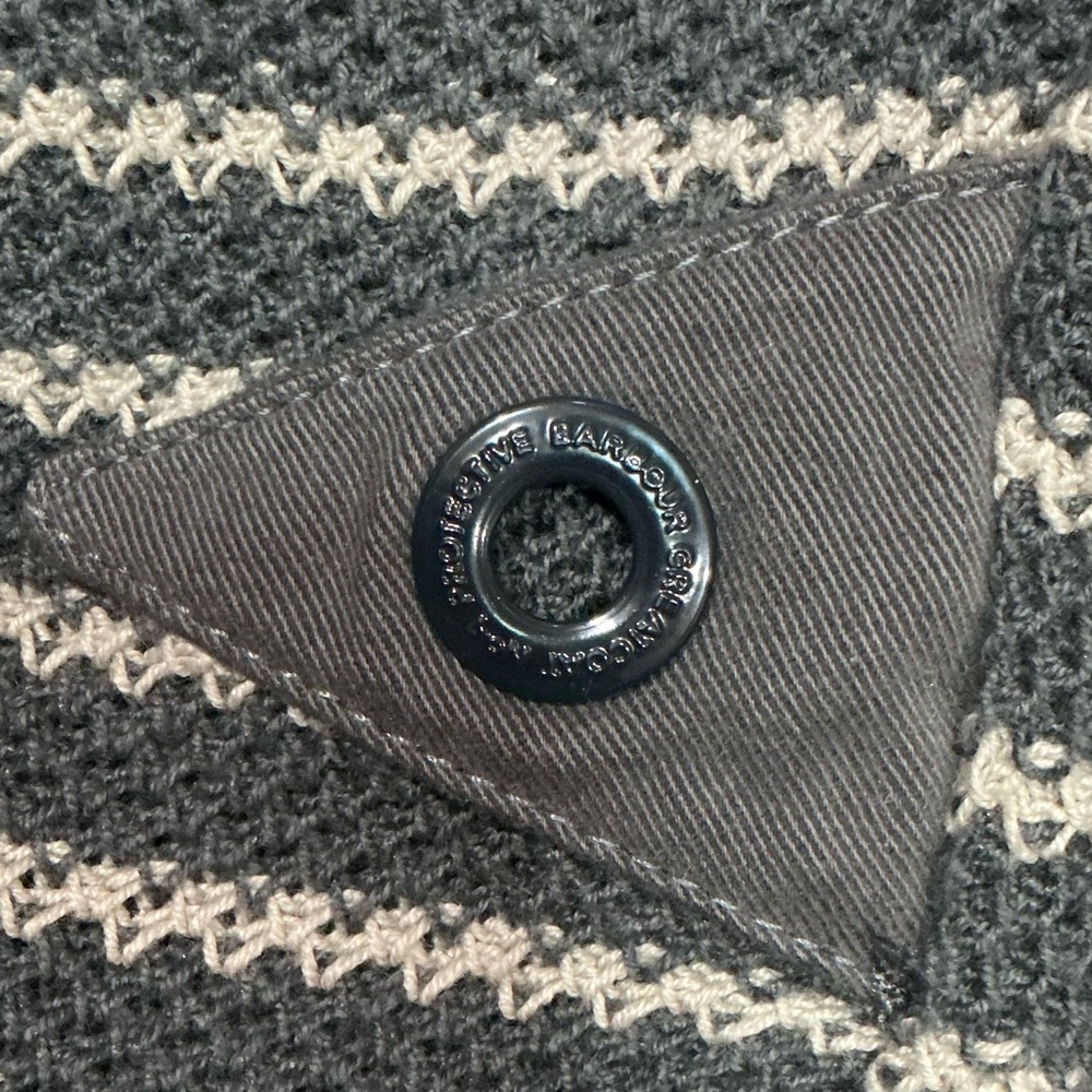 Barbour Men’s Grey Stripe Crewneck Sweater - Picture 3 of 5